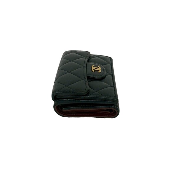 CHANEL Black Caviar Leather Logo Wallet - Picture 4 of 10
